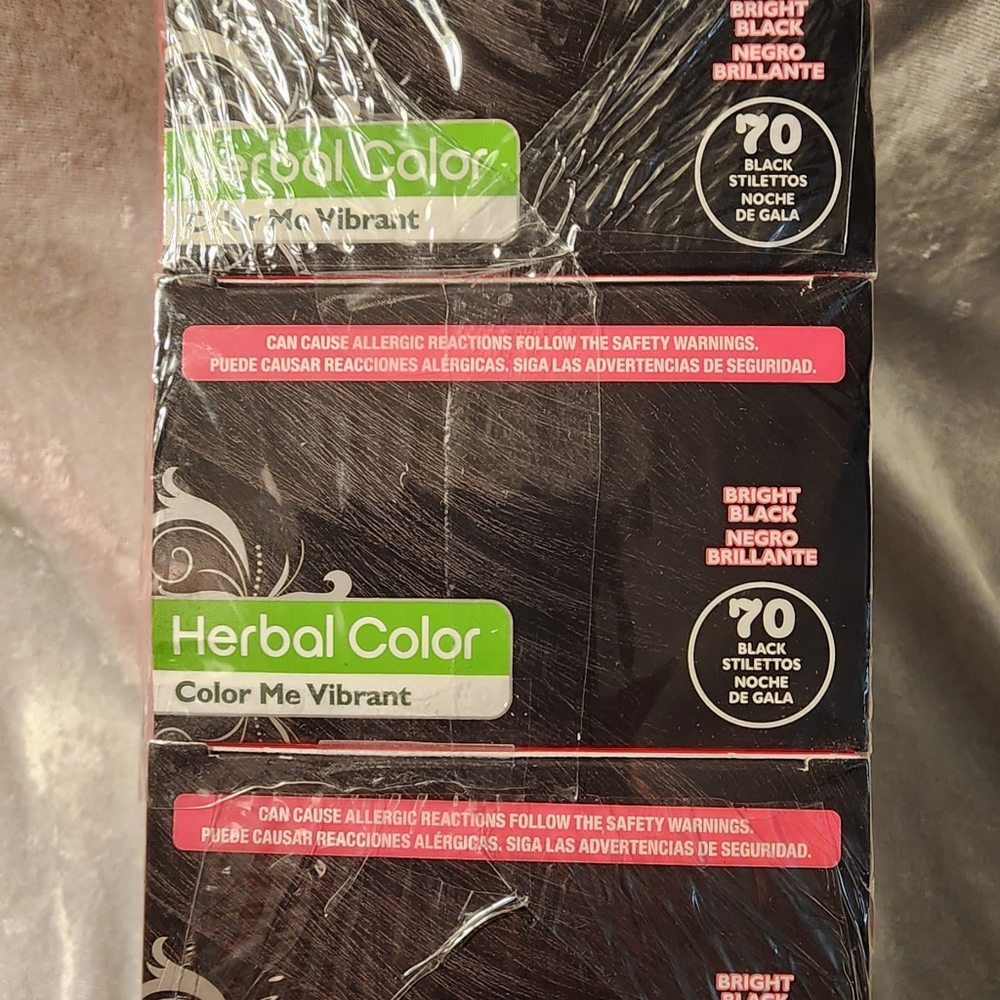 Herbal Color Hair Color Me Vibrant 70 Black Stillettos Black Color 3 Pk NEW